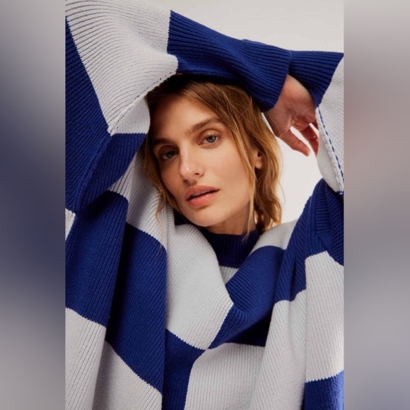 Free People Checker Easy Street Tunic Sweater - Picture 7 of 10